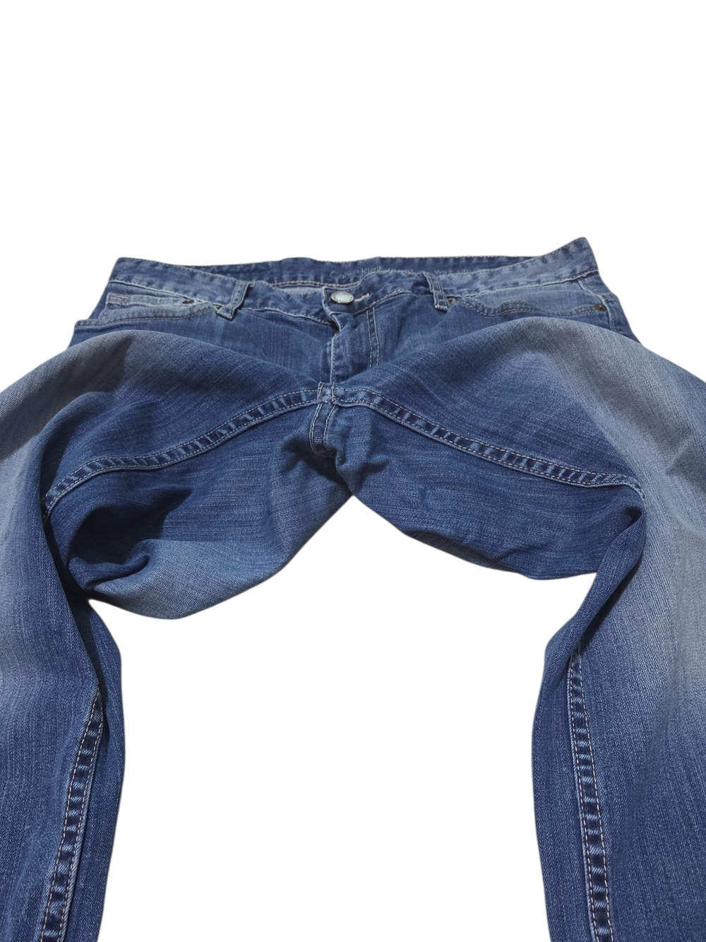 Calvin Klein Jeans Straight-Leg Denim in Medium Blue - Picture 5 of 14